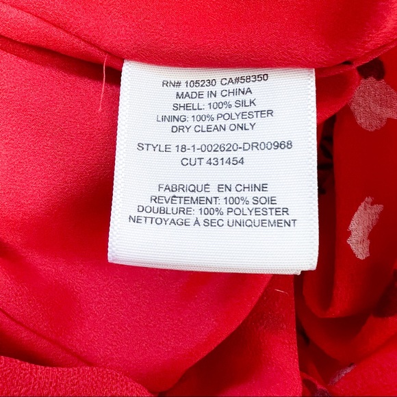 JOIE Hafsa One Shoulder Red Floral Silk Dress Small - Picture 11 of 12